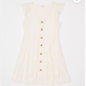 Cream Ruffle Dress